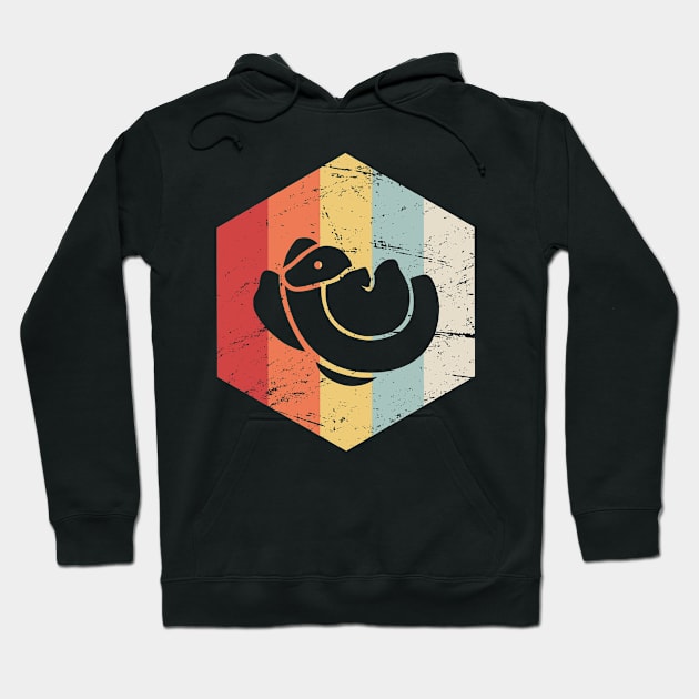 Retro 70s Ball Python Icon Hoodie by MeatMan